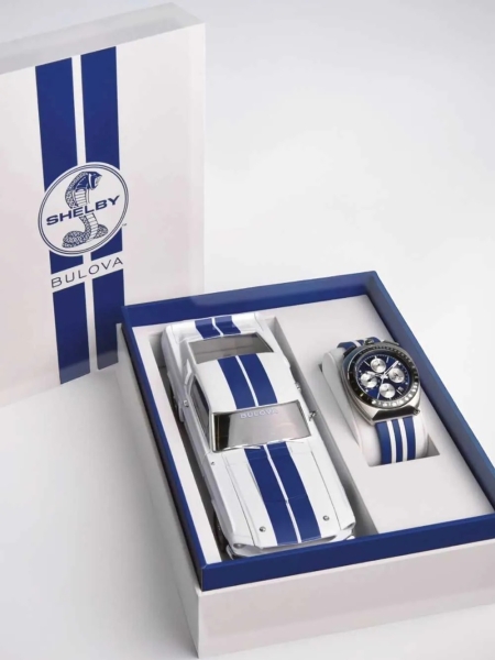 Bulova Herrenuhr SHELBY® Racer Chrono Saphirglas Blau Limited Edition 98B452