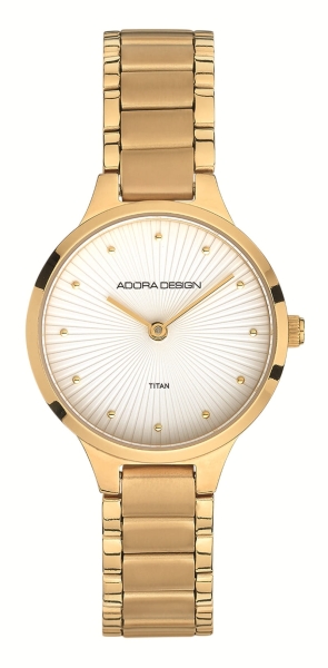 Adora Damenuhr Titan Titanium Quarz Goldfarben 28mm AD8828