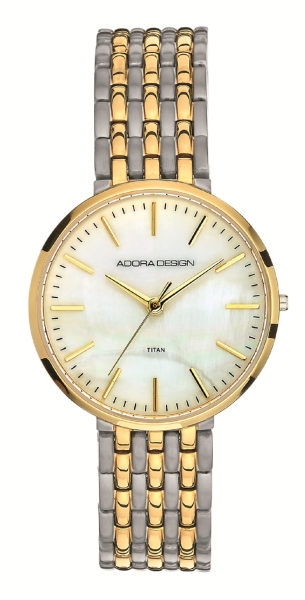 Adora Damenuhr Titan Perlmutt Bicolor Quarz 30mm AD8831