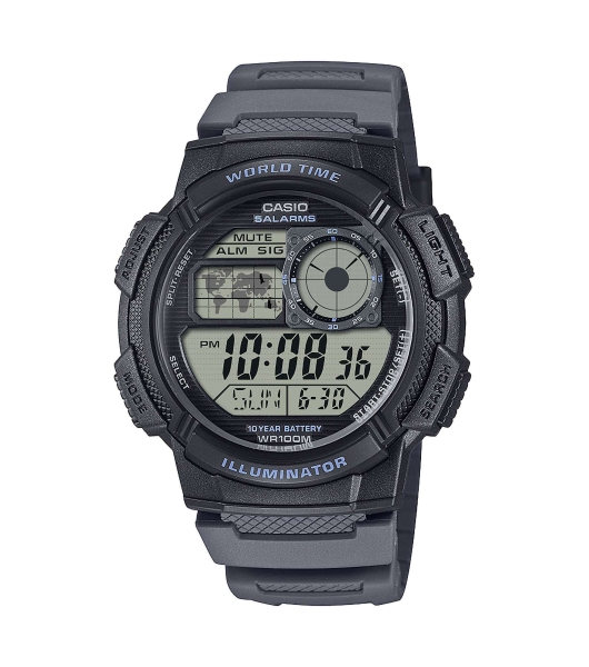 Casio Herrenuhr Digital Grau Alarm Licht 42 mm AE-1000W-8AVEF