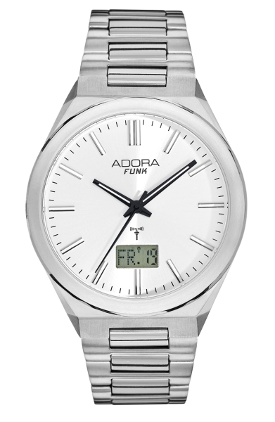 Adora Herrenuhr Funkuhr Titan Titanium Datum 42mm AF7212