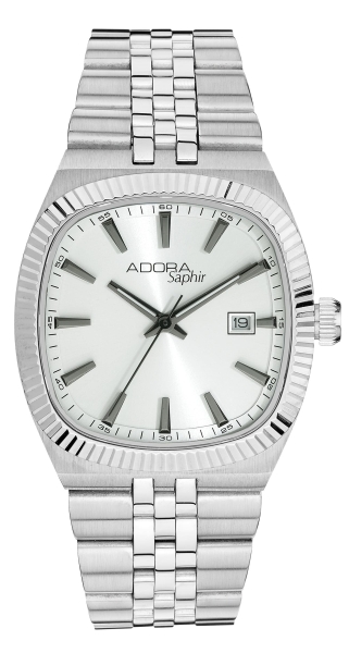 Adora Herrenuhr Edelstahl Quarz Saphirglas Datum 37mm AS4907