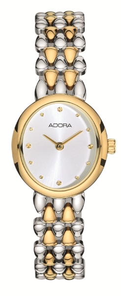 Adora Damenuhr Edelstahl Quarz Oval Bicolor 24mm AT5784