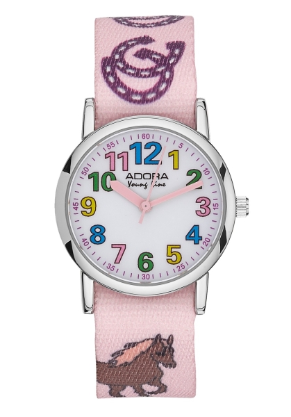 Adora Kinderuhr Pferde Pink AY4455