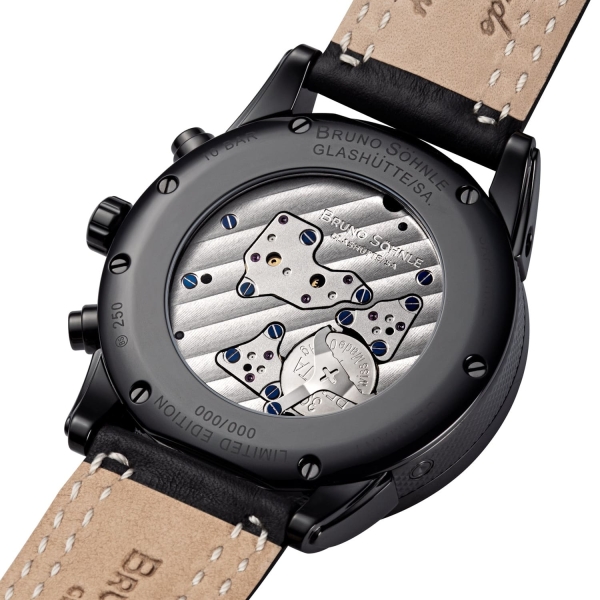 Bruno Söhnle Glashütte Uhr Atrium Chrono Limited Schwarz 17-73250-711