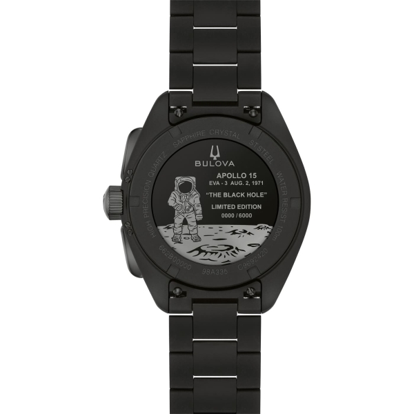 Bulova Herrenuhr Lunar Pilot "Black Hole" Chrono Schwarz Limited 98A335