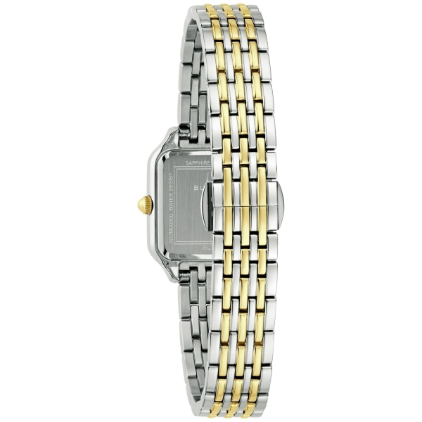 Bulova Damenuhr Edelstahl Saphirglas Bicolor 23mm 98L330