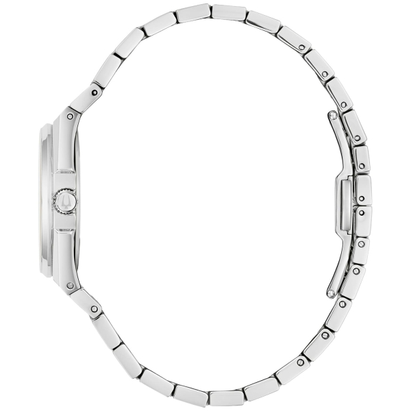 Bulova Damenuhr Quarz Edelstahl Datum Blau 5BAR 96M177