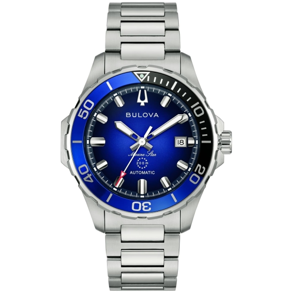 Bulova Herrenuhr Marine Star Automatik Saphirglas Blau 20BAR 98B466