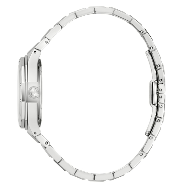 Bulova Damenuhr Quarz Edelstahl Saphirglas Datum Rosa 10BAR 96M170