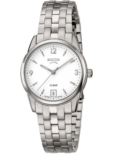 Boccia Titanium Damenuhr Quarz Datum Saphirglas 10 BAR 3272-03