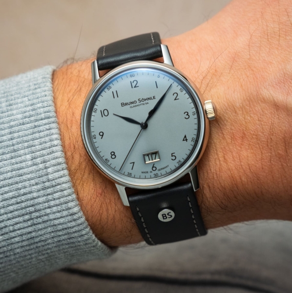 Bruno Söhnle Glashütte Herrenuhr Bergamo Big Saphirglas Leder 17-13234-831