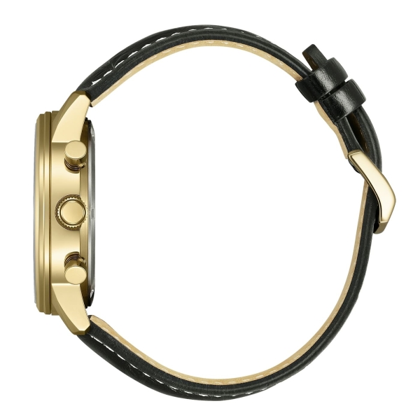 Citizen Herrenuhr Chronograph Eco-Drive Solar Schwarz Rosé 10BAR CA4723-03A