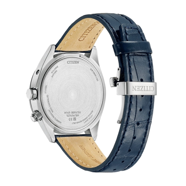 Citizen Herrenuhr Funkuhr Solar Saphirglas Datum 10BAR Leder CB0270-10A