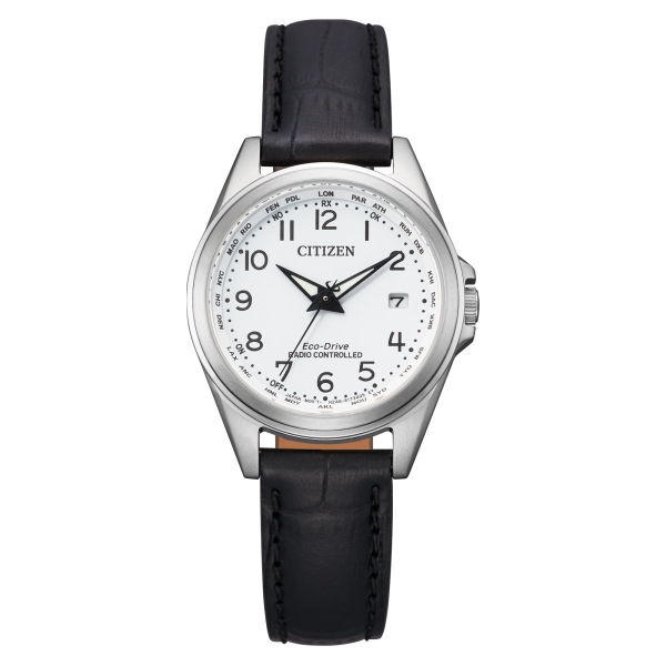Citizen Damenuhr Funk Solar Eco Drive Saphirglas Datum 29mm EC1180-14A