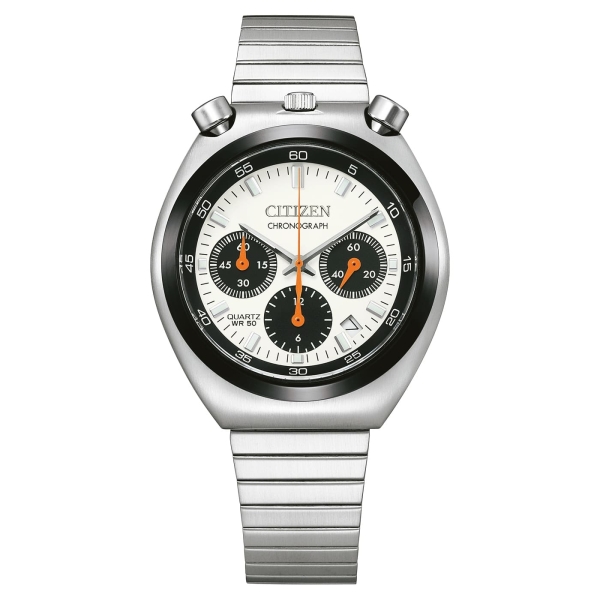 Citizen Herrenuhr Bullhead Chronograph Datum Weiß 38mm AN3660-81A