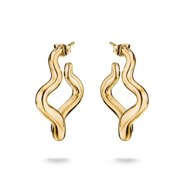 THOMAS SABO Ohrringe Creolen Wellenform Goldfarben CR771-M01-39