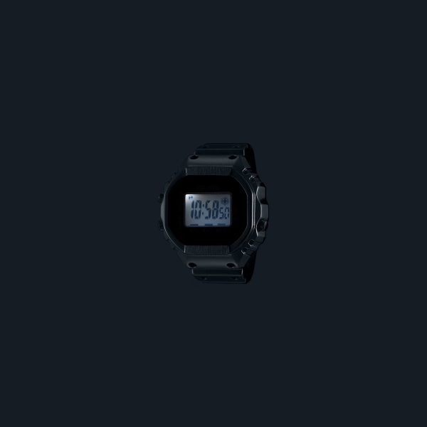 Casio Uhr Ring Ringuhr 50th Anniversary Digital Edelstahl Licht CRW-001-1ER