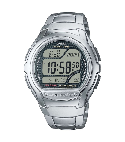 Casio Herrenuhr Funk Digital Edelstahlband WV-58RD-1AEF