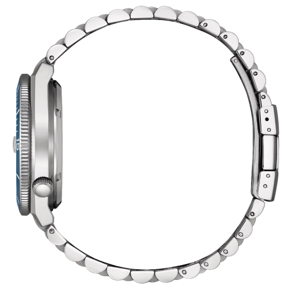 Citizen Herrenuhr Automatik Saphirglas Datum Blau 40mm NJ0231-56L