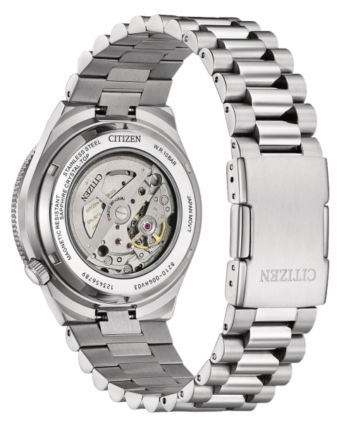 Citizen Herrenuhr Automatik Saphirglas Datum Blau 40mm NJ0231-56L