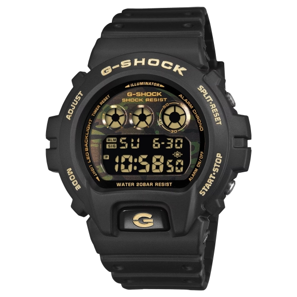 Casio G-SHOCK Herrenuhr Digital Schwarz Camouflage 20BAR DW-6900CF-1ER