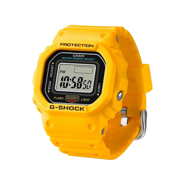 Casio G-SHOCK Ring Uhr Digital 20BAR Licht Stopp Gelb DWN-5600-9ER