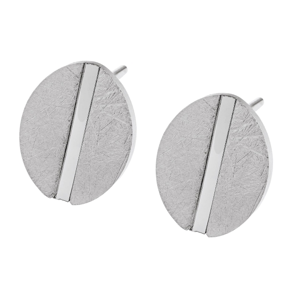 Ernstes Design Damen Ohrringe Ohrstecker Oval Edelstahl E749