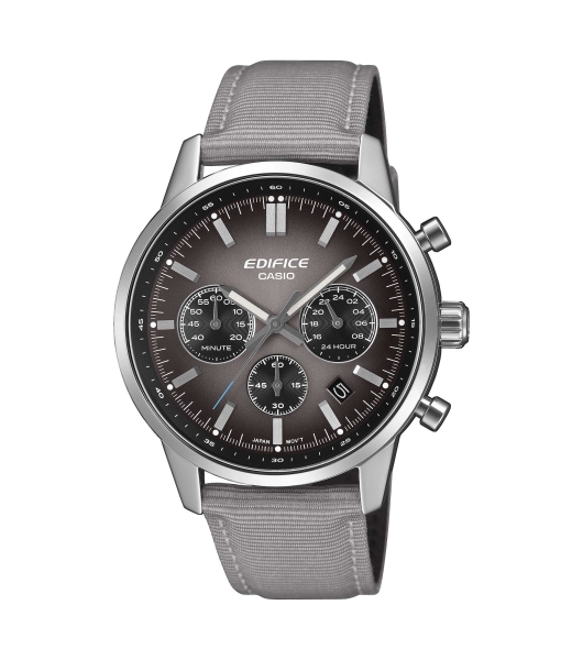 Casio Edifice Herrenuhr Chronograph Datum Grau 40mm EFR-575C-8AEF