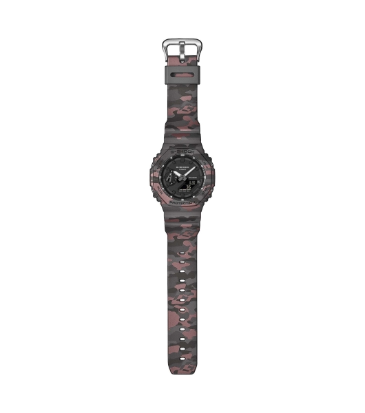 Casio G-SHOCK Herrenuhr Licht Camouflage Grau GA-2100CM-8AER