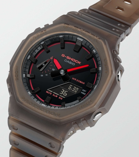 Casio G-SHOCK Herrenuhr Licht Transparent Braun GA-2100K-5AER
