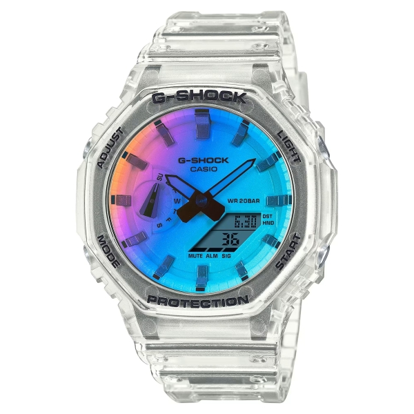 Casio G-SHOCK Herrenuhr Analog-Digital Transparent 20BAR GA-2100SRS-7AER