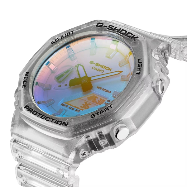 Casio G-SHOCK Herrenuhr Analog-Digital Transparent 20BAR GA-2100SRS-7AER