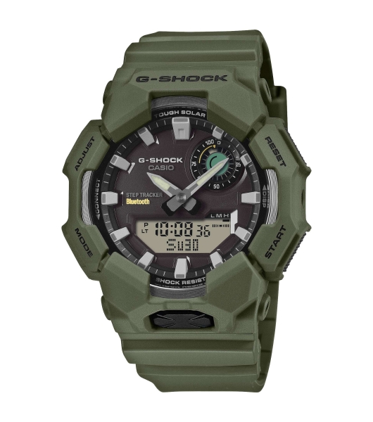 Casio G-SHOCK Herrenuhr Solar Schrittzähler 45mm Grün GA-B010-3AER