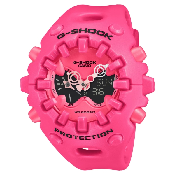 Casio G-SHOCK Herrenuhr Analog-Digital Pink Groß 56mm GA-V01-4AER