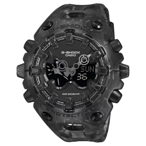 Casio G-SHOCK Herrenuhr Schwarz Transparent Groß 56mm GA-V01SKE-8AER