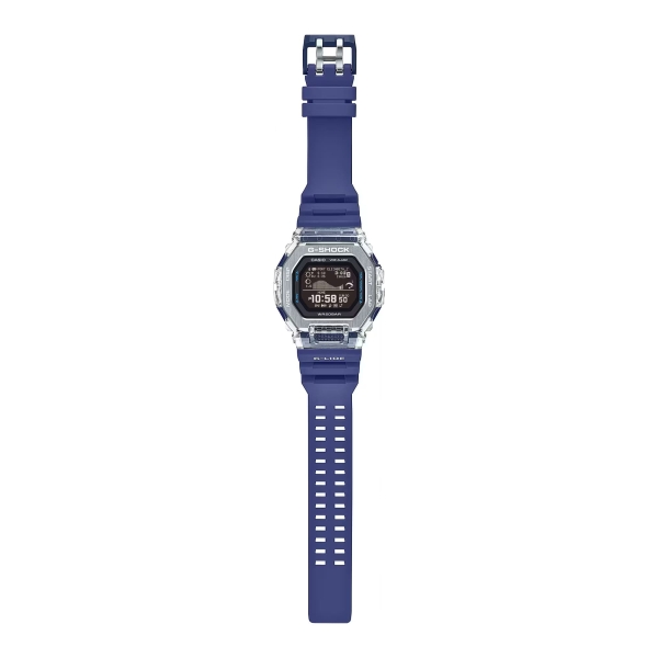 Casio G-SHOCK Herrenuhr Digital Ebbe-Flut Blau GBX-100S-2ER