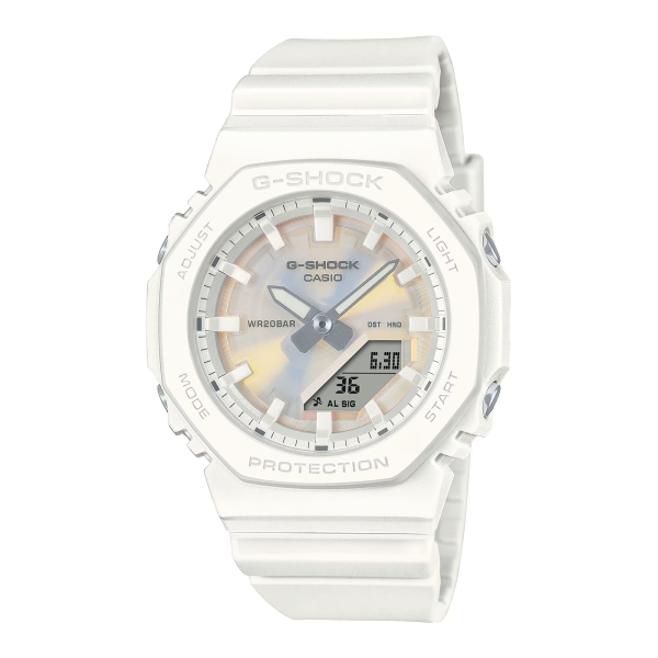 Casio G-SHOCK Damenuhr Alarm 20BAR Weiss 40mm GMA-P2100PC-7AER