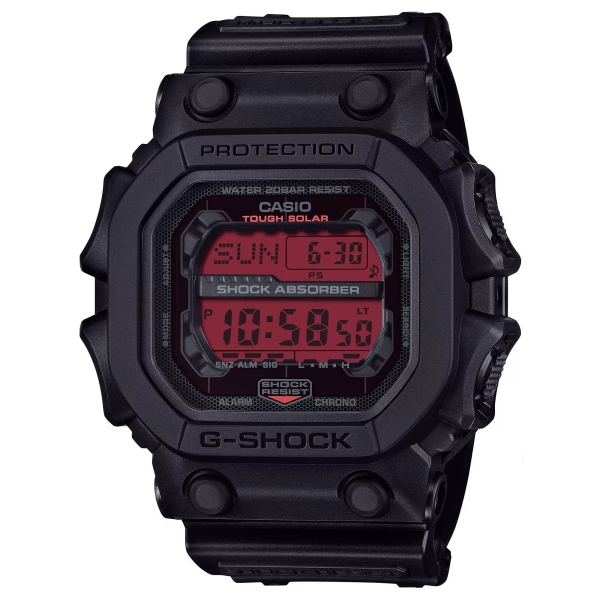 Casio G-SHOCK Herrenuhr Digital Solar Schwarz Rot Groß GX-56BBR-1ER