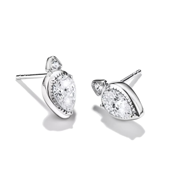 THOMAS SABO Ohrstecker 925er Silber Tropfen Weiß H2333-051-14