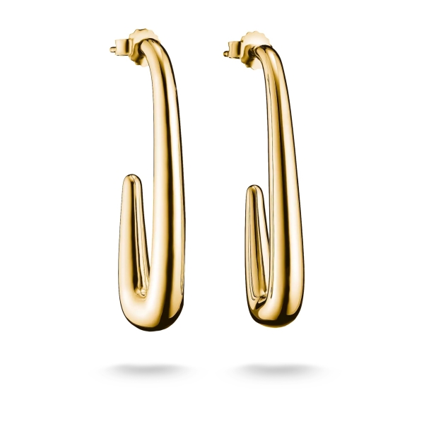 THOMAS SABO Ohrringe Steckcreole Goldfarben 4,1cm H2361-M01-39