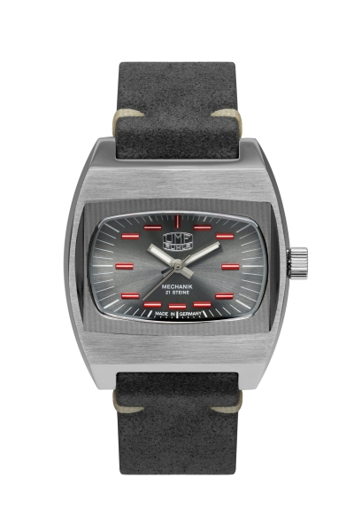 UMF Ruhla Herrenuhr TV Mechanik Saphirglas Grau Limitiert 1452-2