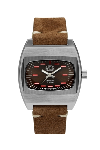 UMF Ruhla Herrenuhr TV Mechanik Saphirglas Braun Limitiert 1452-5