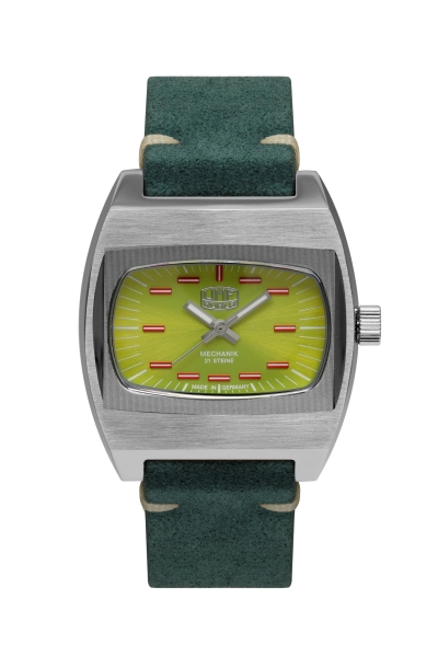 UMF Ruhla Herrenuhr TV Mechanik Saphirglas Grün Limitiert 1452-4