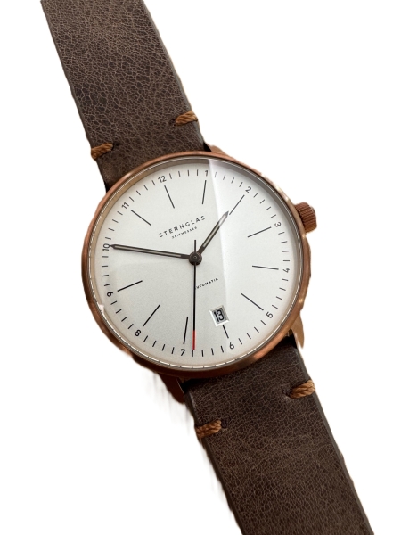 Sternglas Herrenuhr Modesto Automatik Bronze Leder 38mm Limitiert S02-MOB10-VI17