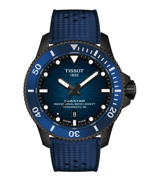 Tissot Herrenuhr Seastar 2000 Automatik Schwarz Blau 43mm T120.907.37.041.00