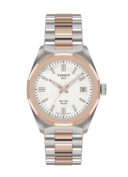 Tissot Damenuhr PRC 100 Solar Saphirglas Bicolor 34mm T151.822.22.111.00