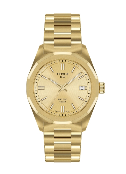 Tissot Damenuhr PRC 100 Solar Saphirglas Goldfarben 34mm T151.822.33.021.00