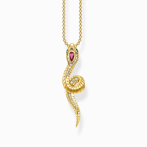 THOMAS SABO Halskette 925 Silber Schlange Goldfarben KE1992-488-7-L45V