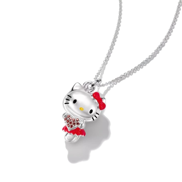 THOMAS SABO x Hello Kitty Halskette Herz Rot 45-50cm KE2390-M06-10-L50V